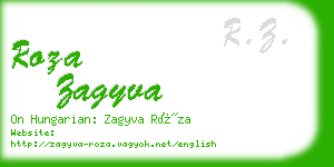 roza zagyva business card